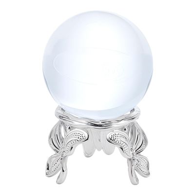 CRAFTYMELODY Metal Butterfly Crystal Ball Display Stand