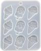 White Cake Mold & Ice Cream Popsicle Silicone Keychain view 1