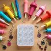 White Cake Mold & Ice Cream Popsicle Silicone Keychain view 4