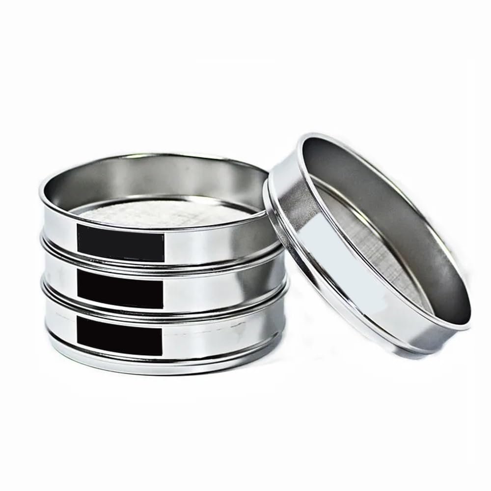 20 cm Diameter 12–200 Mesh Laboratory Test Sieve, 304 SUS Mesh, Chrome-Plated Frame (180 Mesh)