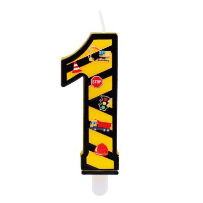 Tinoaly Construction Birthday Candle