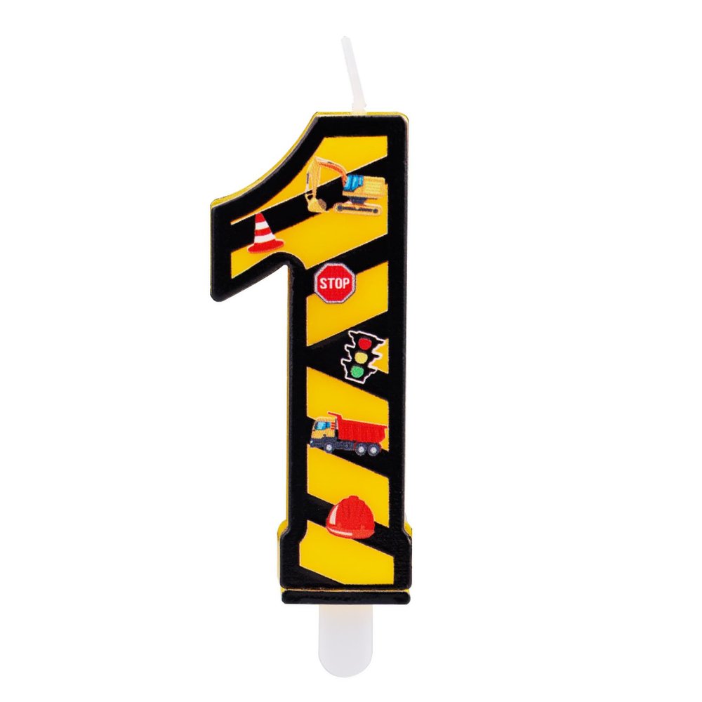 Tinoaly Construction Birthday Candle