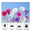 TerroVee Floral Washable Rug, Colorful Botanical Rug 80 x 150 cm, Light Blue, Non-Slip, Easy-Care, Blue Pink Purple view 2