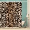 RFFLUX 3D Leopard Shower Curtain, 180 x 180 cm, Waterproof Polyester, 12 Hooks view 1