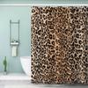 RFFLUX 3D Leopard Shower Curtain, 180 x 180 cm, Waterproof Polyester, 12 Hooks view 2