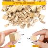 260 Small Wooden Cubes for Crafting view 2