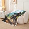 Homemissing Kids Dirt Bike Throw Blanket, Extreme Sports, 220 x 240 cm, Green and Blue view 3
