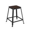YQINQIN83B 45 cm Backless Bar Stool with Wood Seat and Iron Frame view 1