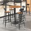 YQINQIN83B 45 cm Backless Bar Stool with Wood Seat and Iron Frame view 3