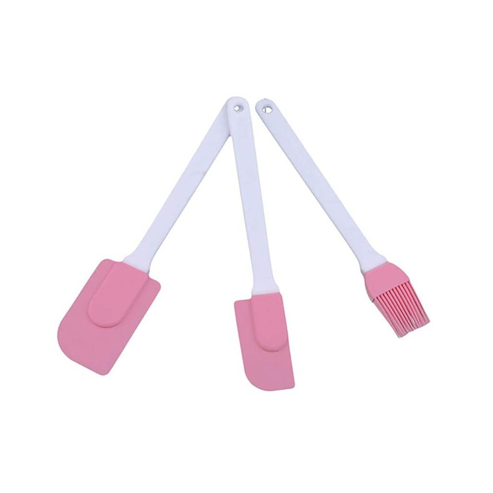 3 x Pink Silicone Brushes Set