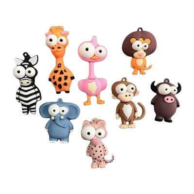 8-Piece 3D Animal Refrigerator Magnets