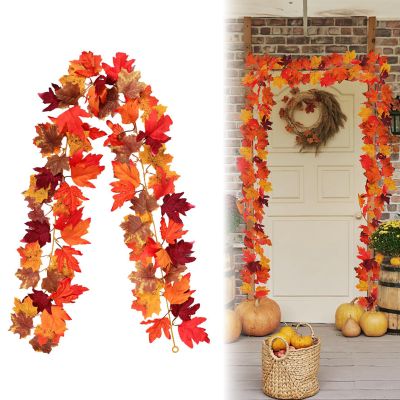 Quorlis Autumn Decor Garland Maple Leaves 175cm