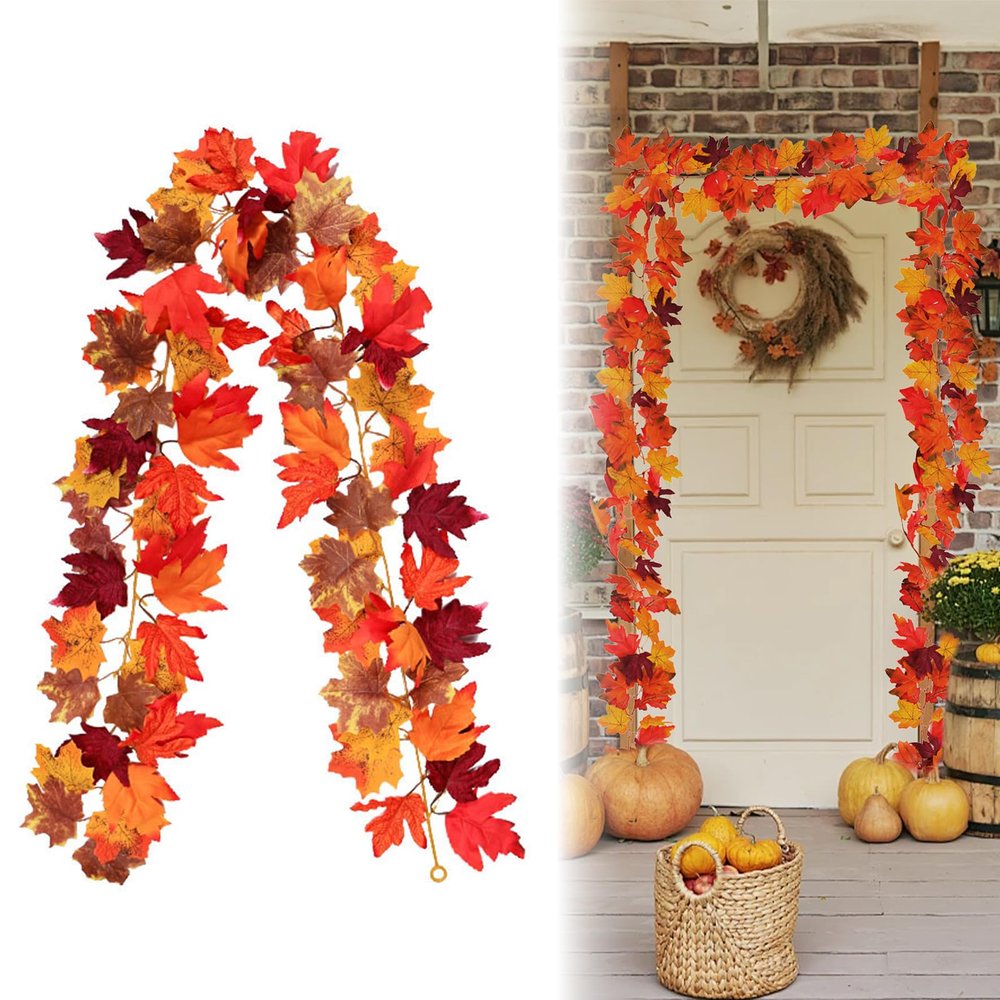 Quorlis Autumn Decor Garland Maple Leaves 175cm