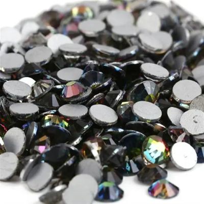 GHHZML Hotfix Rhinestones, Light/Dark Red Crystal Glitter Nail Art Rhinestones, SS3–SS30 Glass Crystals, Non-Hotfix Nail Art Decorations (Rainbow, Mixed Sizes, 1,440 Pieces)