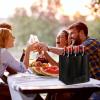 Wine Bottle Bags | 3 Pack Reusable Felt Wine Carriers view 2