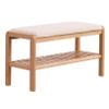 Sturdy 2-Tier Bench with Cushion and Storage Shelf, Holds up to 150 kg view 1