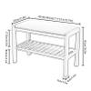 Sturdy 2-Tier Bench with Cushion and Storage Shelf, Holds up to 150 kg view 3