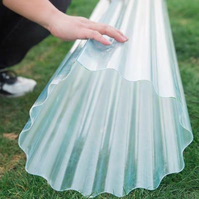 FRP Corrugated Roofing Panel, 1.5 mm, Transparent, 0.9 × 0.8 m