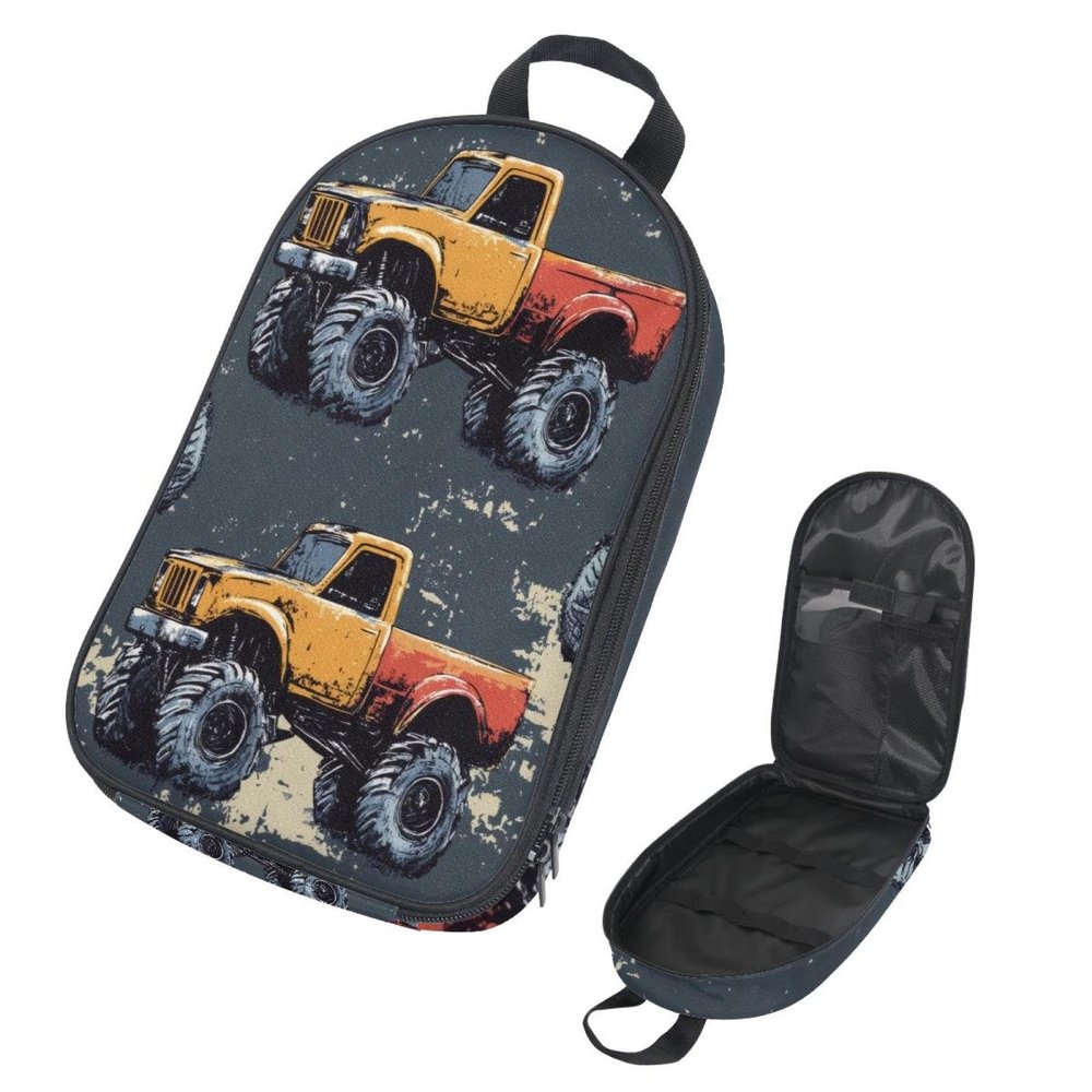 VAPOKF Travel Camping Utensil Organizer Bag, Yellow-Red, for Trucks and Cars, Cooking Utensil Storage Bag, Bag Only