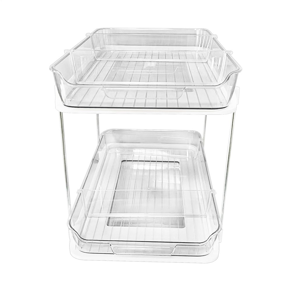 Pull-Out Cabinet Organizer with 2-Tier Drawers