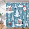 Mexpekil Christmas Shower Curtain, Waterproof and Mildew-Resistant, Polyester, with 12 Hooks, 60 x 72 in view 1
