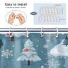 Mexpekil Christmas Shower Curtain, Waterproof and Mildew-Resistant, Polyester, with 12 Hooks, 60 x 72 in view 3