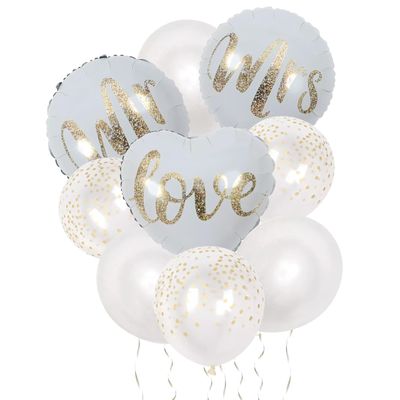 AOODUERL 9-Piece Wedding Balloon Set