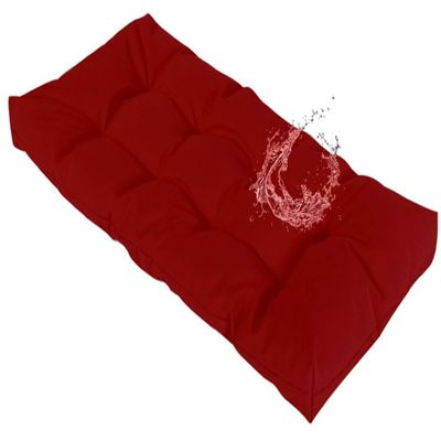 AQIGR 8cm Custom Bench Cushion, Waterproof Outdoor/Indoor Bench Pad, Wine Red, 100 x 45cm