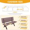 AQIGR 8cm Custom Bench Cushion, Waterproof Outdoor/Indoor Bench Pad, Wine Red, 100 x 45cm view 2
