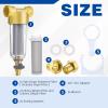 WILLBOND 3/4 in. Spin-Down Sediment Water Filter, Reusable 50/100/200 Filter with 2 Adapters view 2