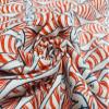 Orange Sardine Fish Fabric, Navy and White Digital Print, 140 cm Wide, Sold by the Meter view 3