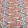 Orange Sardine Fish Fabric, Navy and White Digital Print, 140 cm Wide, Sold by the Meter view 4