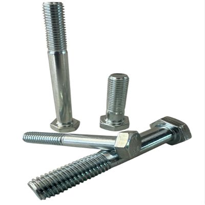 DIN 931 Grade 10.9 Hex Head Bolt, Partially Threaded, M8 x 80 mm, Galvanized, 5-Pack