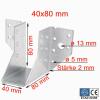External-Flange Joist Hangers, Galvanized Steel, 40 x 80 mm, Pack of 16 view 2