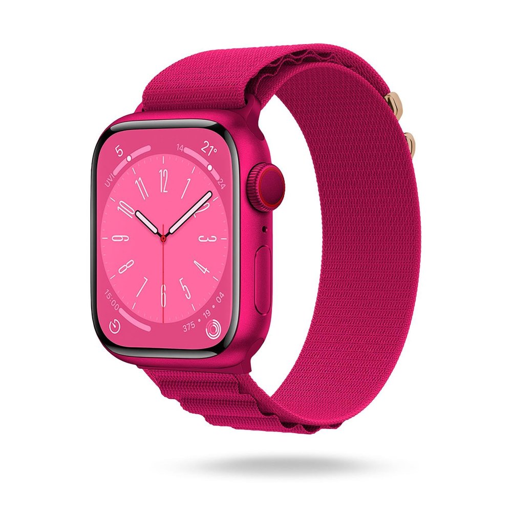 ONEFLOW Active Loop Compatible with Apple Watch SE 1 (40mm), Soft Nylon Sport Band, Magenta