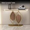Modern Farmhouse Console Table with Marble Top and Gold Frame, 120 x 29 cm view 3