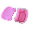 Cartoon Bathroom Soap Dish, Portable, Waterproof, Pink view 3