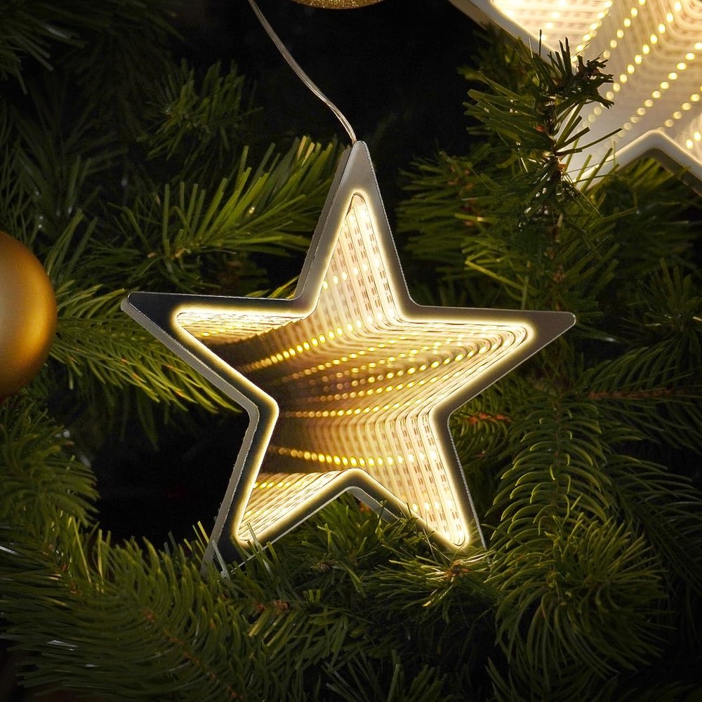 Festive LED Star Christmas Ornament