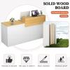 CCUKTFN Reception Desk with Drawer and Open Shelves, 100 x 180 cm view 3