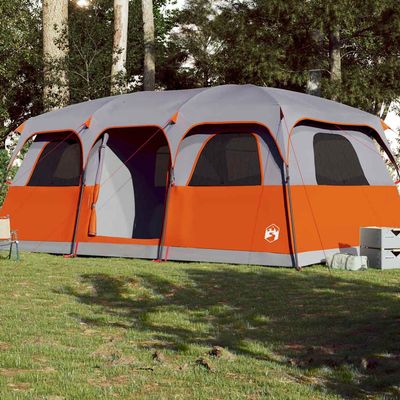 Emmtore Family Tent for 10 People, Gray, Waterproof Dome Camping Tent