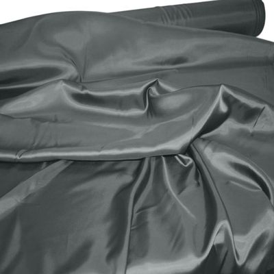 TOLKO Glossy Viscose Lining Fabric by the Meter | Opaque, Wrinkle-Resistant Dress Fabric (Gray)
