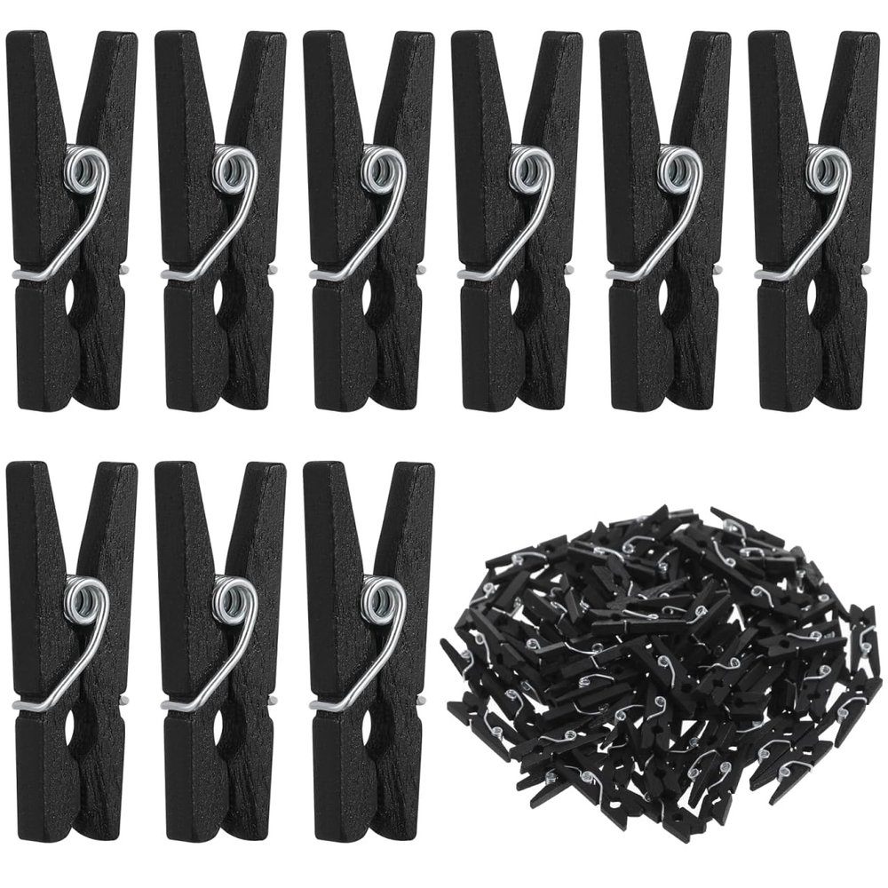 VICASKY 100 Mini Wooden Clips