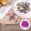 QUARKZMAN Loose Sequins 2800 pcs Silver Back Cup Sequins for Jewelry Making Crafting Sewing Laser Plum Red view 3