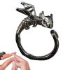 Dragon Style Adjustable Crochet Ring view 4