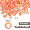 QUARKZMAN Loose Sequins 2800pcs Silver Back Cup Sequins for Jewelry Making Craft Sewing AB Orange view 2