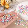 QUARKZMAN Loose Sequins 2800pcs Silver Back Cup Sequins for Jewelry Making Craft Sewing AB Orange view 4