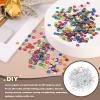 QUARKZMAN Loose Sequins 2800 pcs Silver Back Cup Sequins for Jewelry Making Craft Sewing Laser Silver view 3