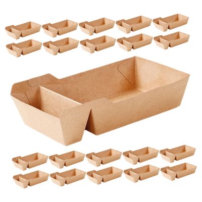 Brown Paper Snack Boxes, 520 mL, 100 Count, Kraft Paper