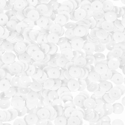 QUARKZMAN Loose Sequins 1400pcs Silver Back Cup Sequins for Jewelry Making Crafting Sewing Porcelain White