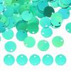 QUARKZMAN Flat Round Sequins, 600 pcs 10mm/0.4 inch Dark Green AB view 1